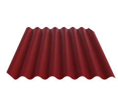 Lakštai banguoti 5,5 bangų Fibrodah, vyšninė/bordo, 585 x 920 x 5,8 mm